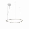 Lampadario led 72w cct 3000k 6000k dimmerabile con telecomando plettro moderno grigio perla