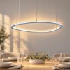 Lampadario moderno carta da zucchero led 72w cct 3000k 6000k dimmerabile con telecomando