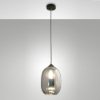 Fabas infinity lampada a sospensione moderna goccia vetro fumé