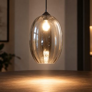 Fabas infinity lampada a sospensione vetro fumé per cucina
