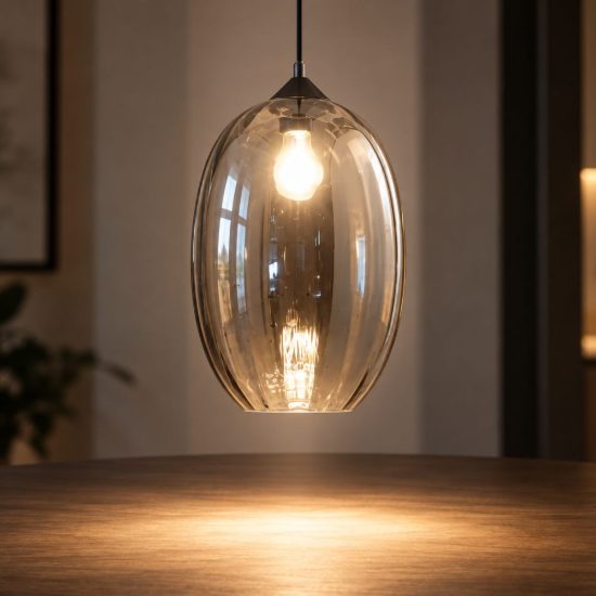 Fabas infinity lampada a sospensione vetro fumé per cucina