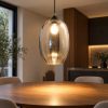 Fabas infinity lampada a sospensione vetro fumé per cucina