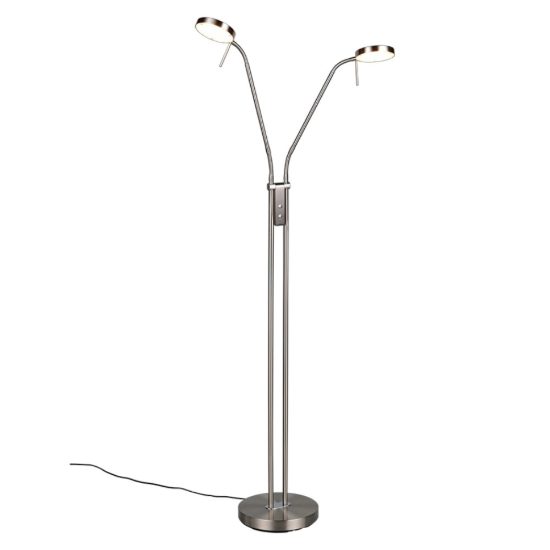 Piantana led 12w cct 2300k 4000k dimmerabile nichel opaco