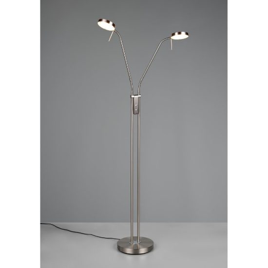Piantana led 12w cct 2300k 4000k dimmerabile nichel opaco