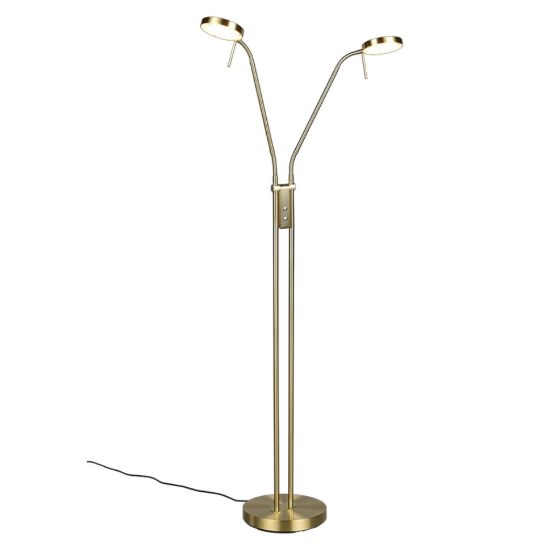 Piantana da terra per ufficio led cct 2300k 4000k dimmerabile ottone satinato