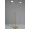 Piantana da terra per ufficio led cct 2300k 4000k dimmerabile ottone satinato