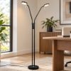 Lampada da terra orientabile led 12w cct 2300k 4000k nero opaco