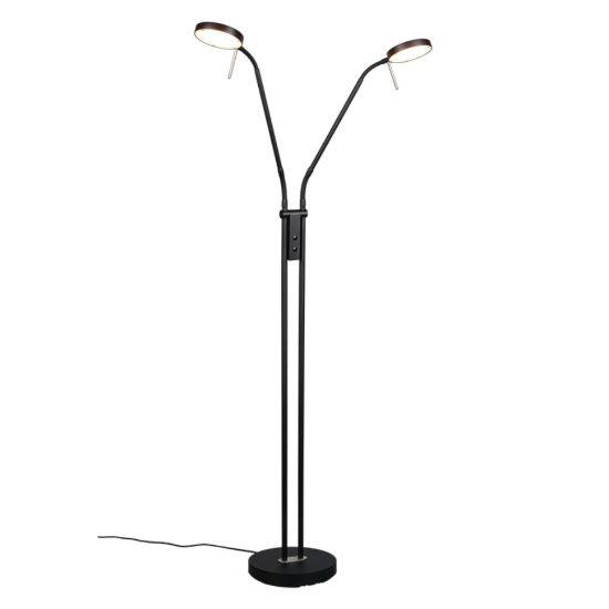 Lampada da terra orientabile led 12w cct 2300k 4000k nero opaco