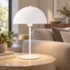 Lampada da tavolo per salotto bianco opaco
