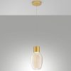 Fabas lampada a sospensione lapo vetro cognac led 12w 3000k dimmerabile