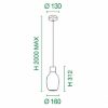 Fabas lampada a sospensione lapo vetro cognac led 12w 3000k dimmerabile