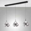 Fabas deva lampadario da cucina tre vetri fumé led 42w cct 2700k 3000k 4000k dimmerabile