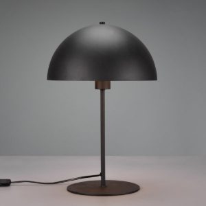 Lampada da tavolo per salotto moderna nero opaco