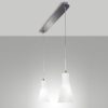 Fabas lampadario da cucina diana due luci vetro bianco