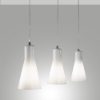 Fabas diana lampadario da cucina tre luci vetro bianco