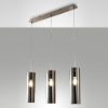 Fabas lampadario da cucina sintesi tre luci vetro fumé