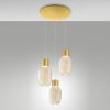 Fabas lapo lampadario moderno 3 luci cognac led 36w 3000k dimmerabile