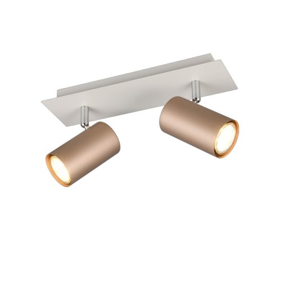 Plafoniera con faretti da soffitto caffe gu10