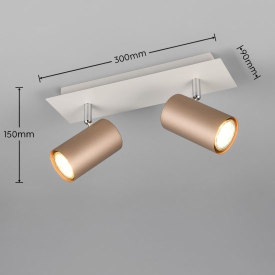 Plafoniera con faretti da soffitto caffe gu10