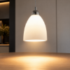 Fabas luce provenza lampada a sospensione per cucina moderna campana bianco vetro