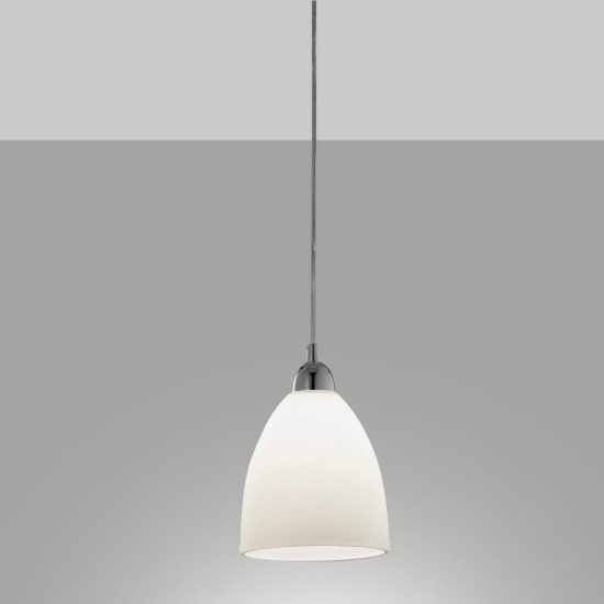 Fabas luce provenza lampada a sospensione per cucina moderna campana bianco vetro