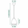 Fabas luce provenza lampada a sospensione per cucina moderna campana bianco vetro