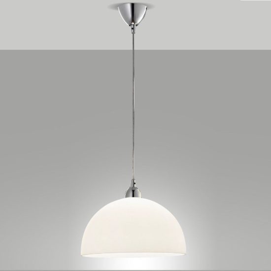 Fabas nice lampadario da cucina moderna campana vetro bianco 36cm