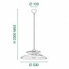 Fabas aragon lampadario per cucina moderna spirale bianco