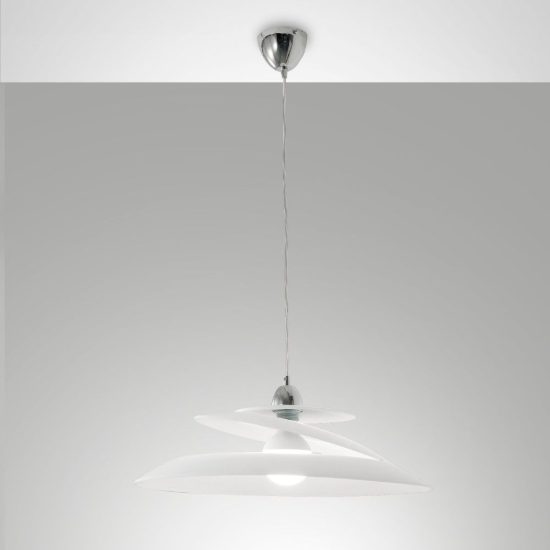 Fabas lampadario da cucina aragon bianco led 18w 3000k dimmerabile