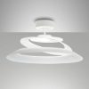 Fabas aragon plafoniera moderna bianca led 18w 3000k dimmerabile