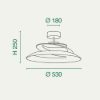 Fabas aragon plafoniera moderna bianca led 18w 3000k dimmerabile