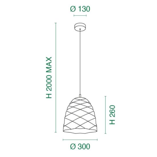 Fabas lampada a sospensione duchessa ceramica bianca 30cm