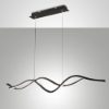 Fabas sinuo lampadario moderno nero design ondulato led 36w 3000k dimmerabile