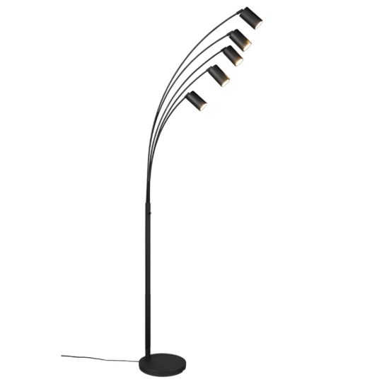 Piantana da terra design moderno nero opaco orientabile