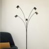 Piantana da terra design moderno nero opaco orientabile