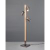 Piantana da terra led 20w 3000k orientabile legno nichel