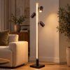 Lampada da terra luci orientabili led 20w 3000k nero opaco