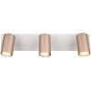 Plafoniera con 3 faretti spot da soffitto caffe gu10