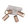 Plafoniera con faretti spot orientabili caffe