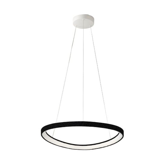 Lampadario nero per sala da pranzo a sospensione led 50w cct 3000k 4000k