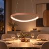 Lampadario a sospensione plettro moderno pesca led 50w cct 3000k 4000k