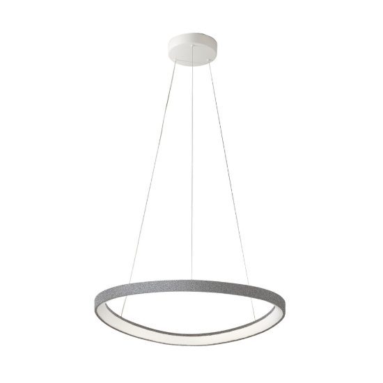 Lampadario a sospensione led 50w cct 3000k 4000k plettro moderno grigio perla per sala da pranzo