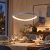 Lampadario a sospensione moderno plettro carta da zucchero per sala da pranzo led 50w cct 3000k 4000k