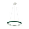 Lampadario a sospensione plettro moderno verde bosco per sala da pranzo led 50w cct 3000k 4000k
