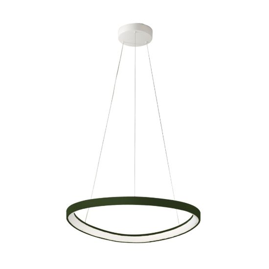 Lampadario led 50w cct 3000k 4000k a sospensione moderno per sala da pranzo plettro verde oliva