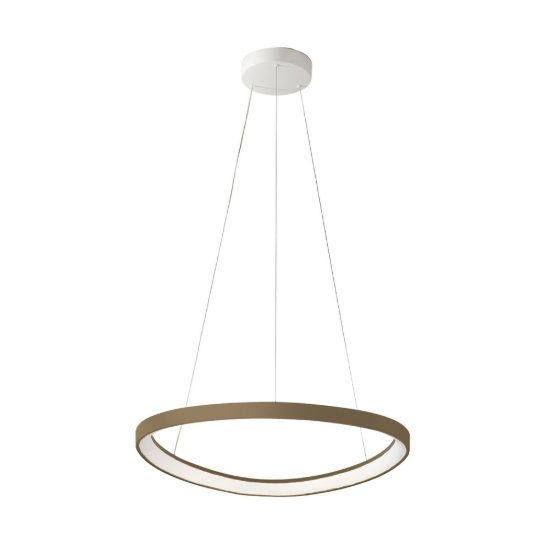 Lampadario moderno a sospensione per sala da pranzo plettro sabbia led 50w cct 3000k 4000k