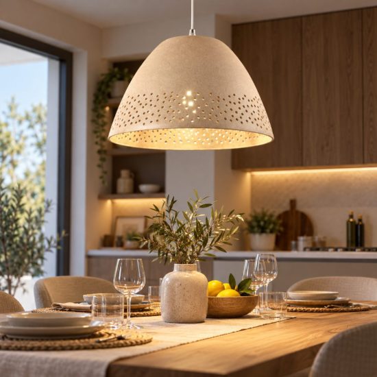 Fabas lampadario da cucina casale campana color kaki