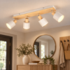 Plafoniera con faretti spot da soffitto grigio orientabile per ingresso