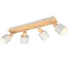 Plafoniera con faretti spot da soffitto grigio orientabile per ingresso