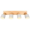 Plafoniera con faretti spot da soffitto grigio orientabile per ingresso